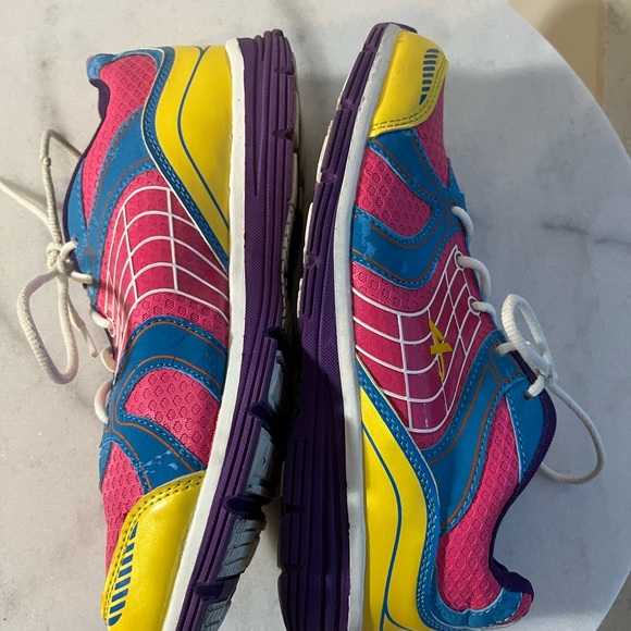 Athletech Retro Colorful Athletic Shoes Women's Size 7.5 Yellow Pink Blue - Picture 10 of 15